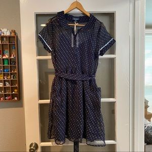 NWT ModCloth L Blue Confetti Dress